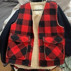 Ralph Lauren Plaid Sherpa Vest
